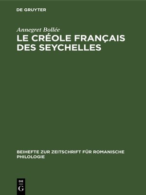cover image of Le créole français des Seychelles